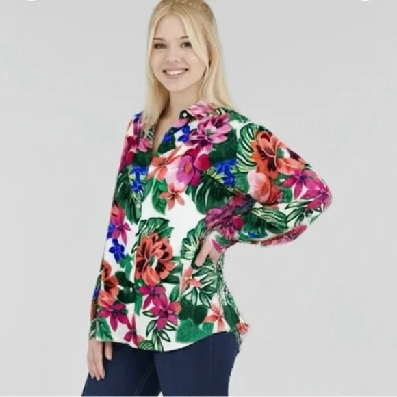 Haver of London Vibrant Floral Blouse - Picture 2 of 11